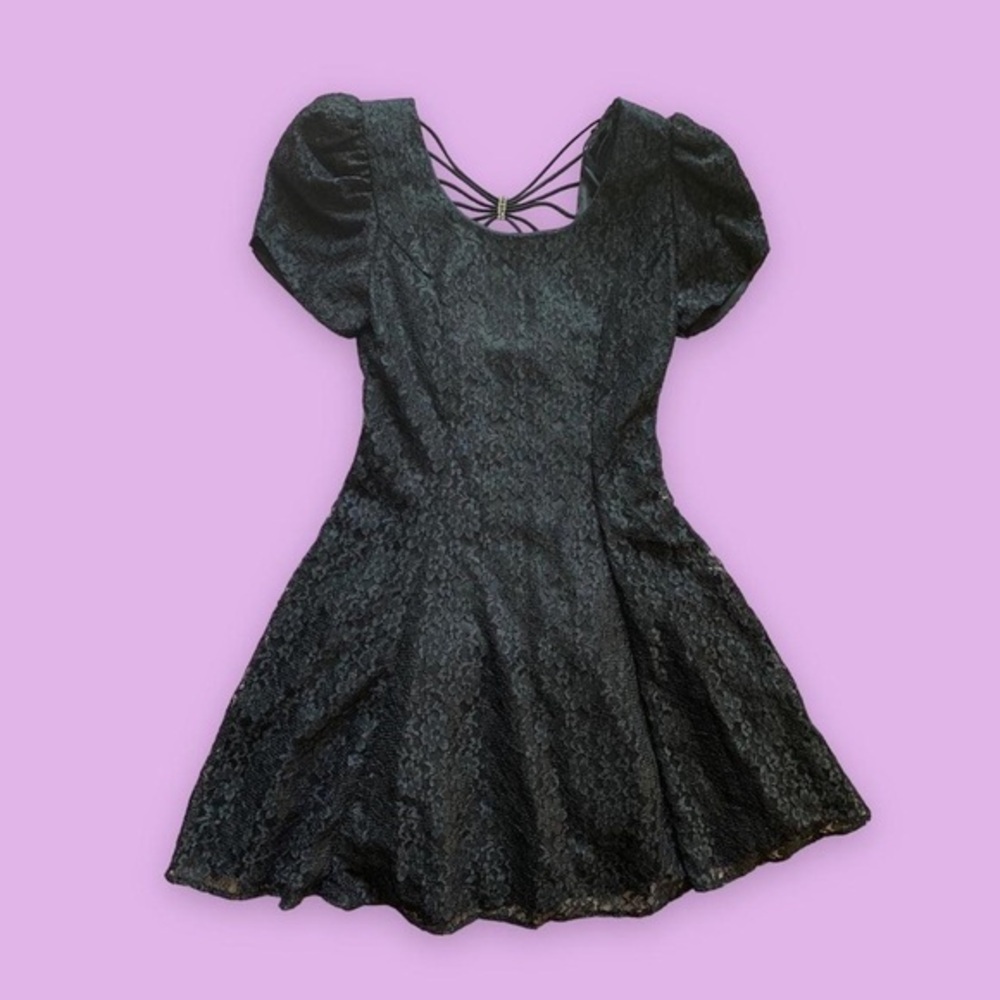 VINTAGE 90s LACE GOTHIC‎ PROM DRESS